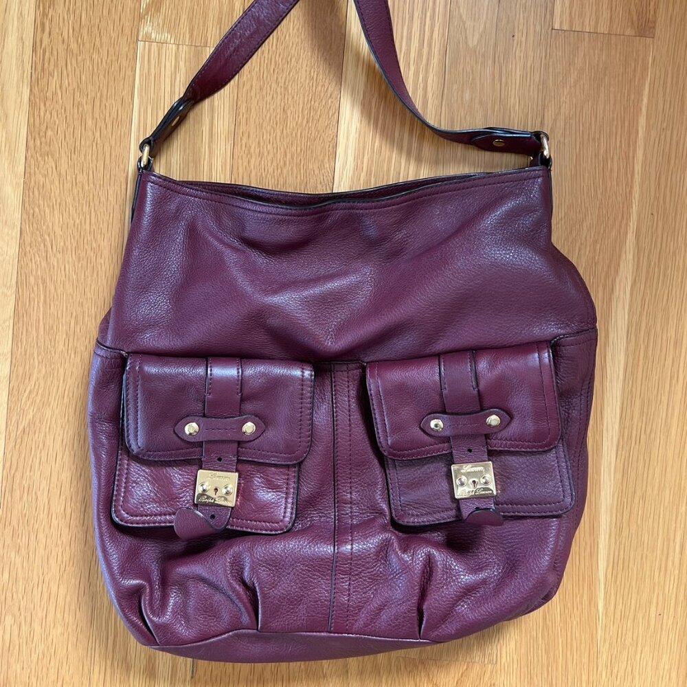 Lauren by Ralph Lauren burgundy leather purse,